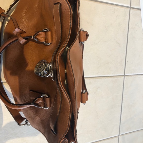 Michael Kors Hamilton Brown/Caramel Handbag -Tote - Picture 4 of 16